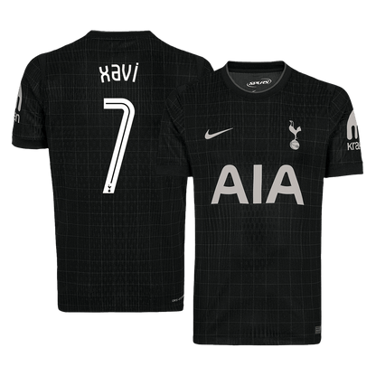 XAVI #7 Tottenham Hotspur Away Soccer Jersey 2025/26 Black - UCL