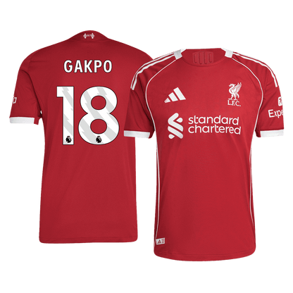 Authentic GAKPO #18 Liverpool Home Soccer Jersey 2025/26
