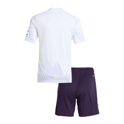 Kid's Manchester United Away Soccer Jersey Kit(Jersey+Shorts) 2025/26 White