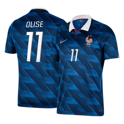 OLISE #11 France Home Soccer Jersey World Cup 2026 Blue