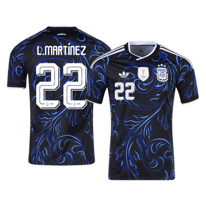 L. MARTÍNEZ #22 Argentina Away Football Shirt World Cup 2026 Black