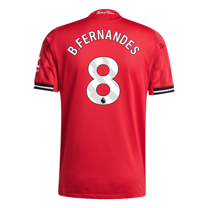 Authentic B.FERNANDES #8 Manchester United Home Soccer Jersey 2025/26 Red
