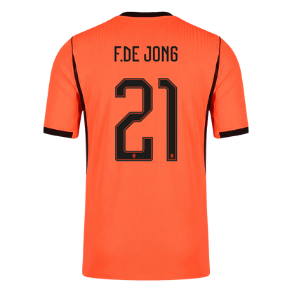 Authentic F.DE JONG #21 Netherlands Home Soccer Jersey 2026