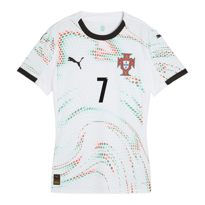 RONALDO #7 Women's Portugal Away Soccer Jersey 2025 White