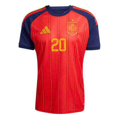 PEDRI #20 Spain Home Soccer Jersey World Cup 2026 Red