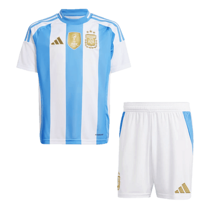 Kid's Argentina Home Soccer Jersey Kit(Jersey+Shorts) 2024