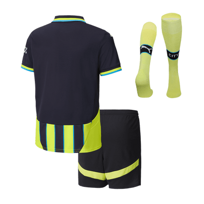 Kid's Manchester City Away Football Shirt Kit(Shirt+Shorts+Socks) 2024/25 Football Kit UK