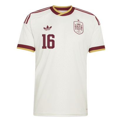 RODRIGO #16 Spain Away Soccer Jersey World Cup 2026 White