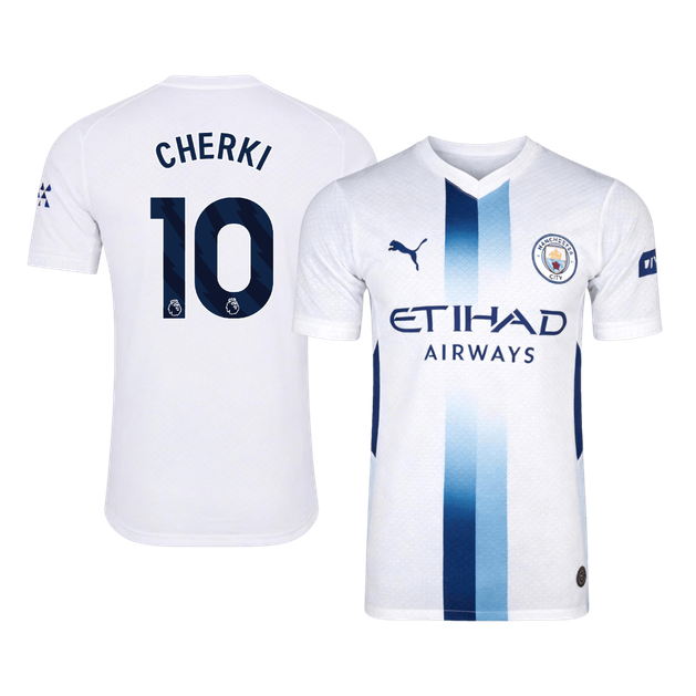 CHERKI #10 Manchester City Third Soccer Jersey 2026/27 White