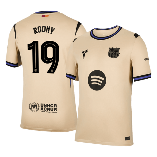ROONY #19 Barcelona Away Soccer Jersey 2025/26 Yellow - UCL
