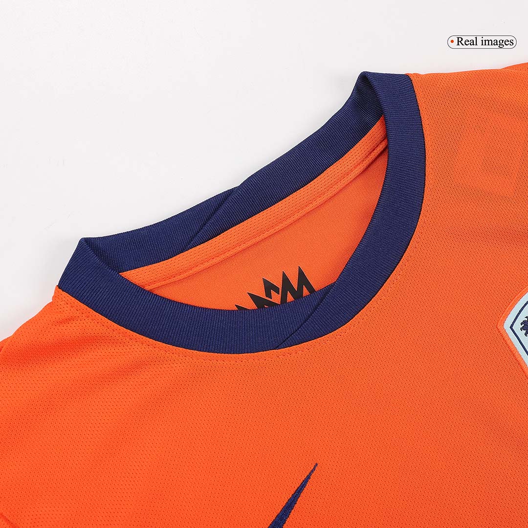 Kid's Netherlands Home Soccer Jersey Kit(Jersey+Shorts) Euro 2024