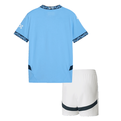 Kid's Manchester City Home Football Shirt Kit(Shirt+Shorts) 2024/25 Football Kit UK