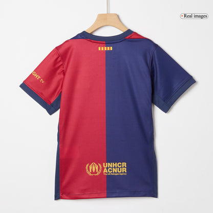 Kid's Barcelona Home Soccer Jersey Kit(Jersey+Shorts) 2024/25 Red&Blue