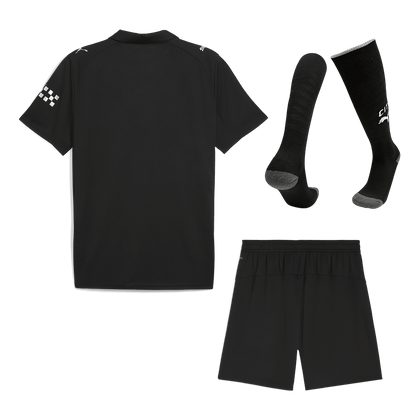 Manchester City Away Soccer Jersey Kit(Jersey+Shorts+Socks) 2025/26 Black
