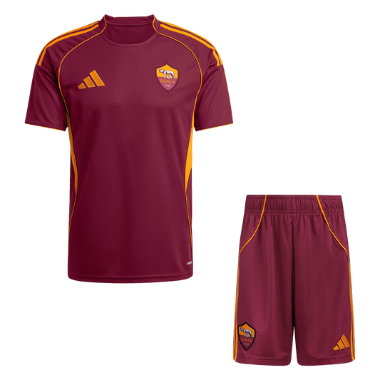Roma Home Soccer Jersey Kit(Jersey+Shorts) 2025/26