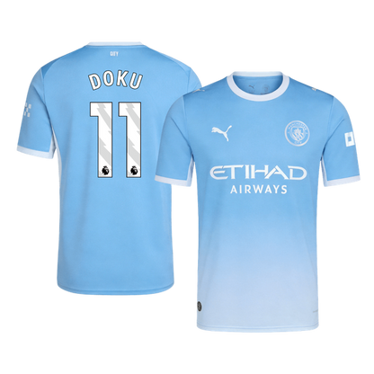 DOKU #11 Manchester City Home Soccer Jersey 26/27 Blue