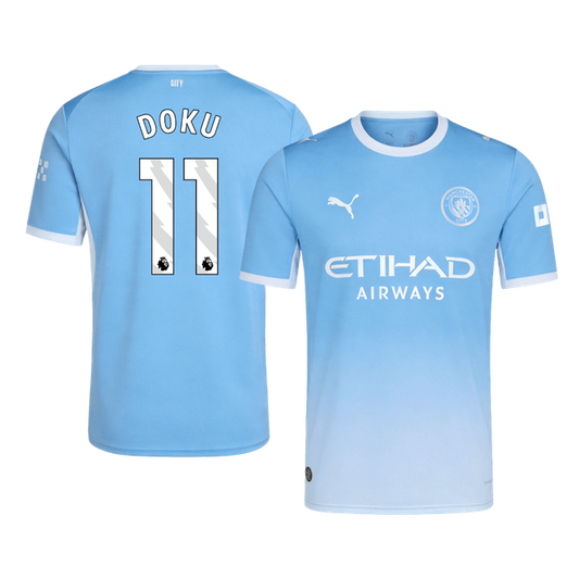 DOKU #11 Manchester City Home Soccer Jersey 26/27 Blue