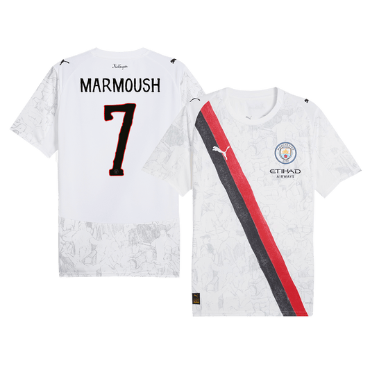 MARMOUSH #7 Manchester City KidSuper Soccer Jersey 2025/26 White - Club World Cup
