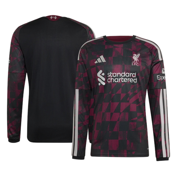 Liverpool Third Long Sleeve Soccer Jersey 2026/27 Red&Black