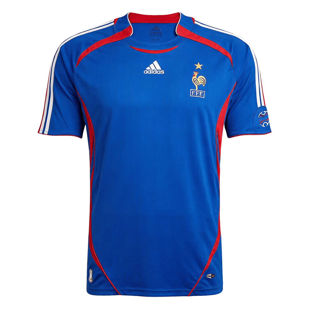 Men Retro Fan Version France Home Soccer Jersey World Cup 2006 Blue