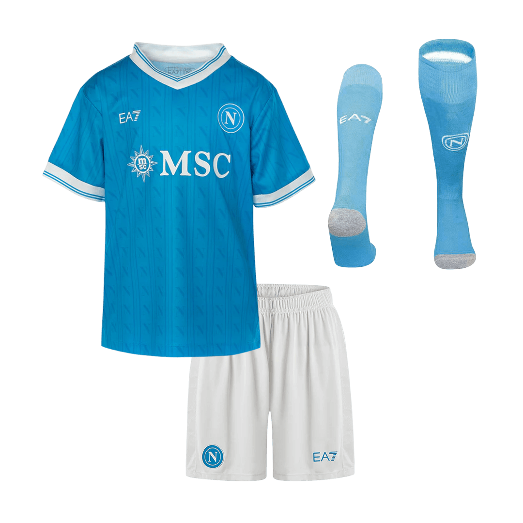 Kid's Napoli Home Soccer Jersey Kit(Jersey+Shorts+Socks) 2025/26