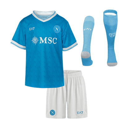 Kid's Napoli Home Soccer Jersey Kit(Jersey+Shorts+Socks) 2025/26