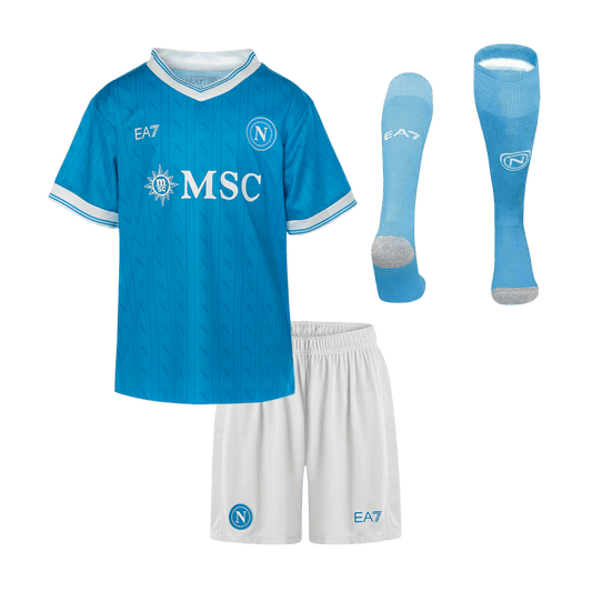 Kid's Napoli Home Soccer Jersey Kit(Jersey+Shorts+Socks) 2025/26