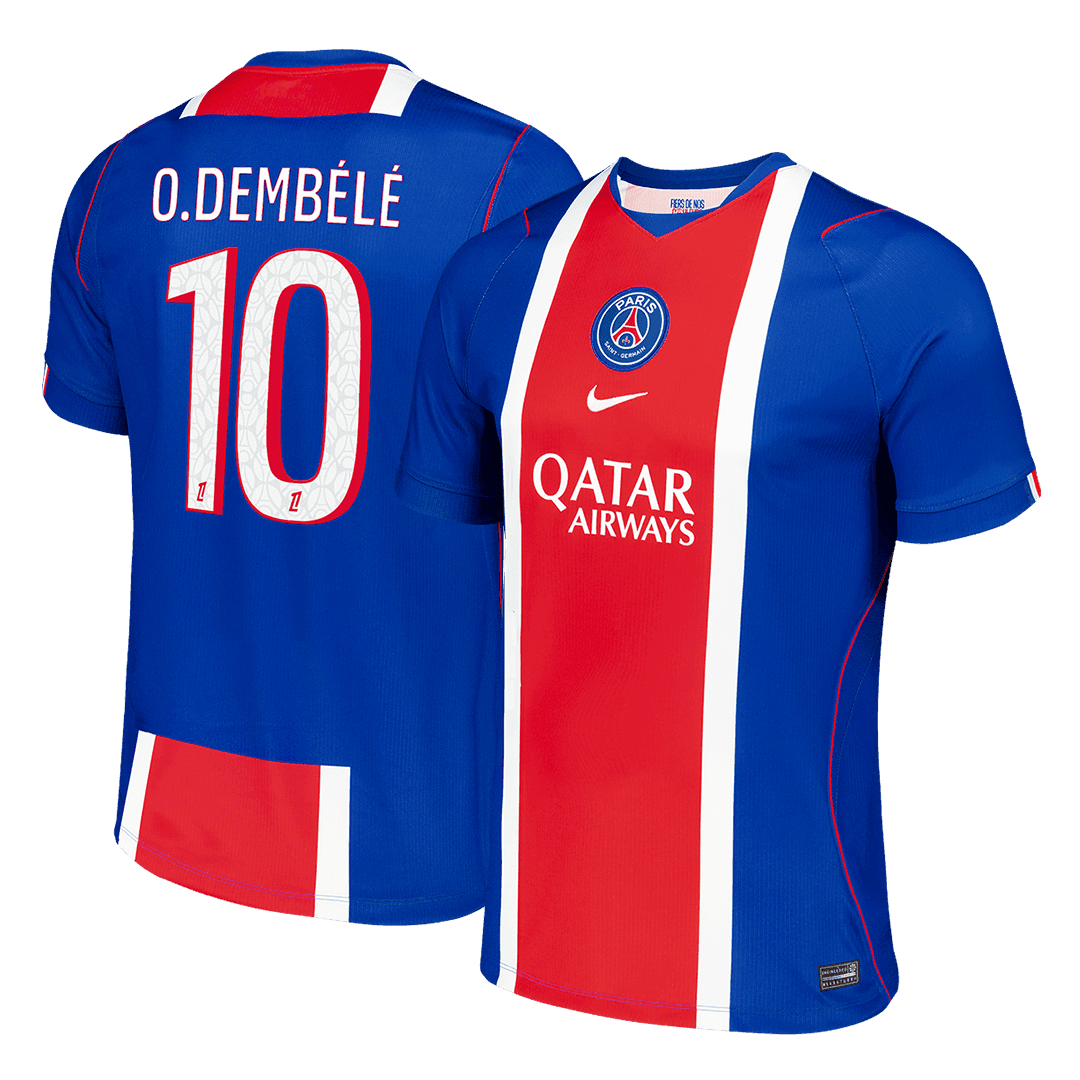 O.DEMBÉLÉ #10 Men Fan Version PSG Home Football Shirt 2026/27 Old Royal
