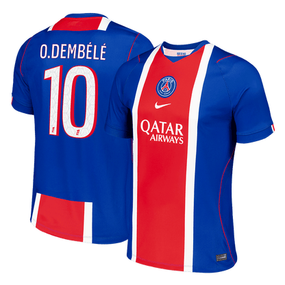 O.DEMBÉLÉ #10 Men Fan Version PSG Home Football Shirt 2026/27 Old Royal
