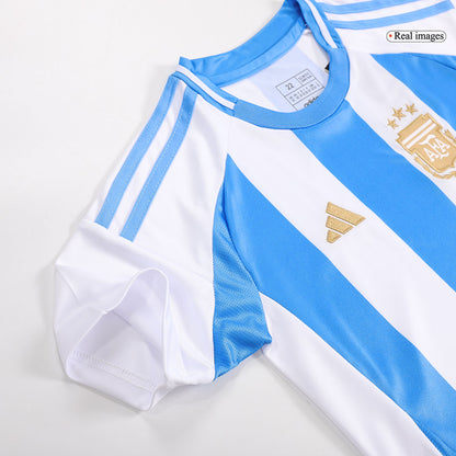 Kid's Argentina Home Soccer Jersey Kit(Jersey+Shorts+Socks) Copa America 2024