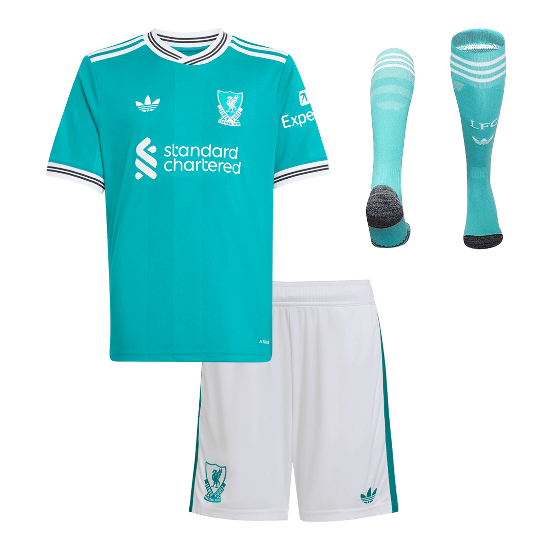 Kid's Liverpool Third Away Soccer Jersey Kit(Jersey+Shorts+Socks) 2025/26