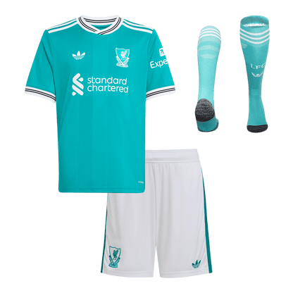 Kid's Liverpool Third Away Soccer Jersey Kit(Jersey+Shorts+Socks) 2025/26