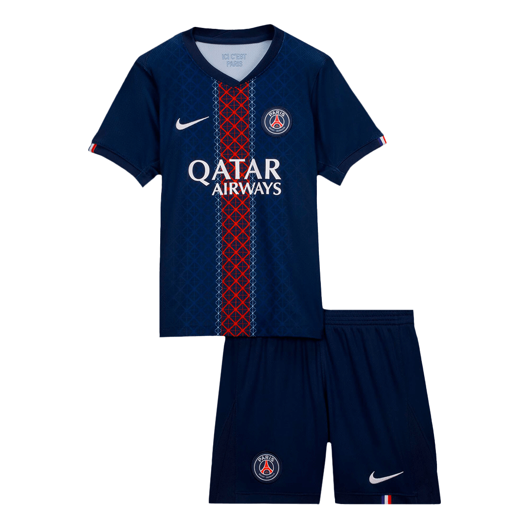 Kid's PSG Home Soccer Jersey Kit(Jersey+Shorts) 2025/26 Navy