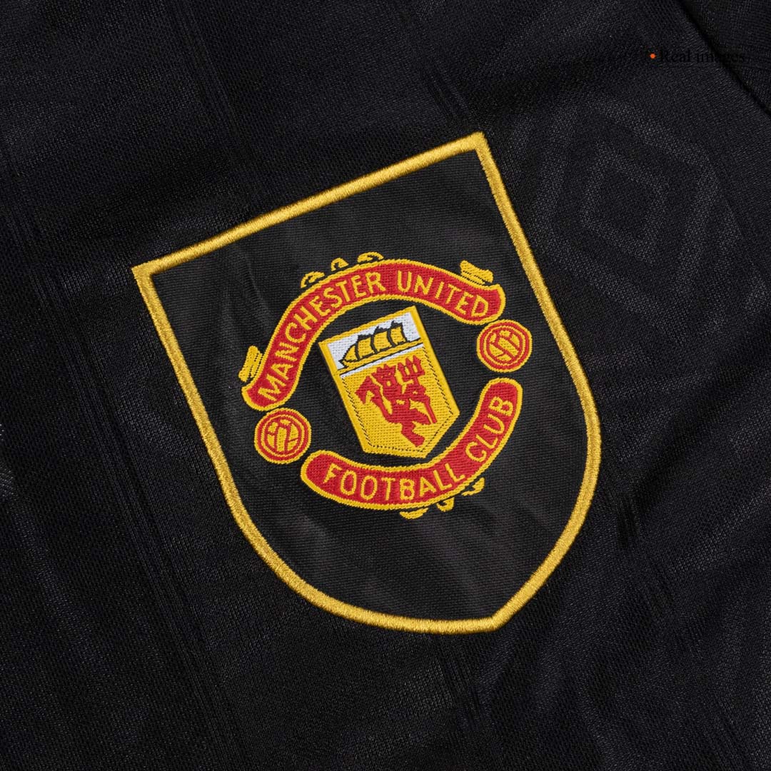 Retro 93/94 Manchester United Away Soccer Jersey Black