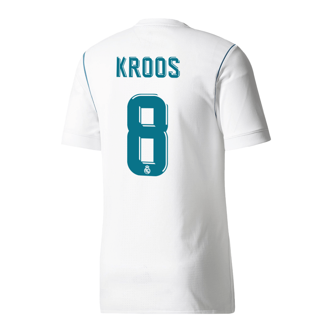 KROOS #8 Retro 2017/18 Real Madrid Home Soccer Jersey White