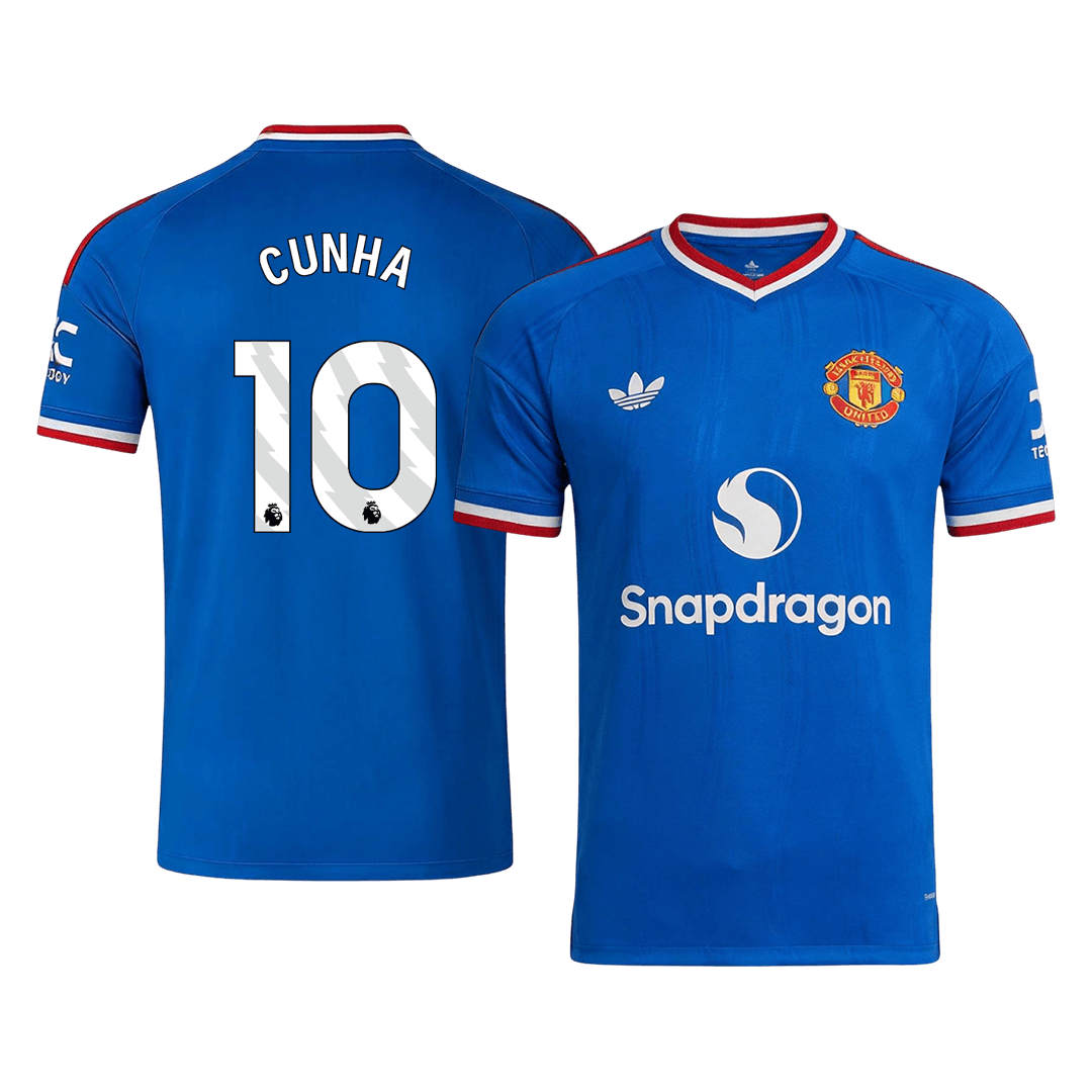 CUNHA #10 Manchester United Away Soccer Jersey 2026/27 Blue