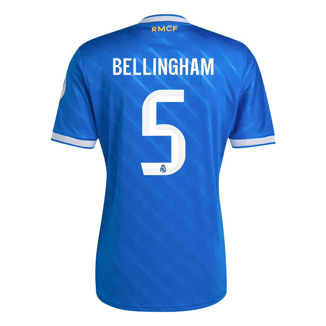 BELLINGHAM #5 Real Madrid Third Away Soccer Jersey 2025/26 Blue