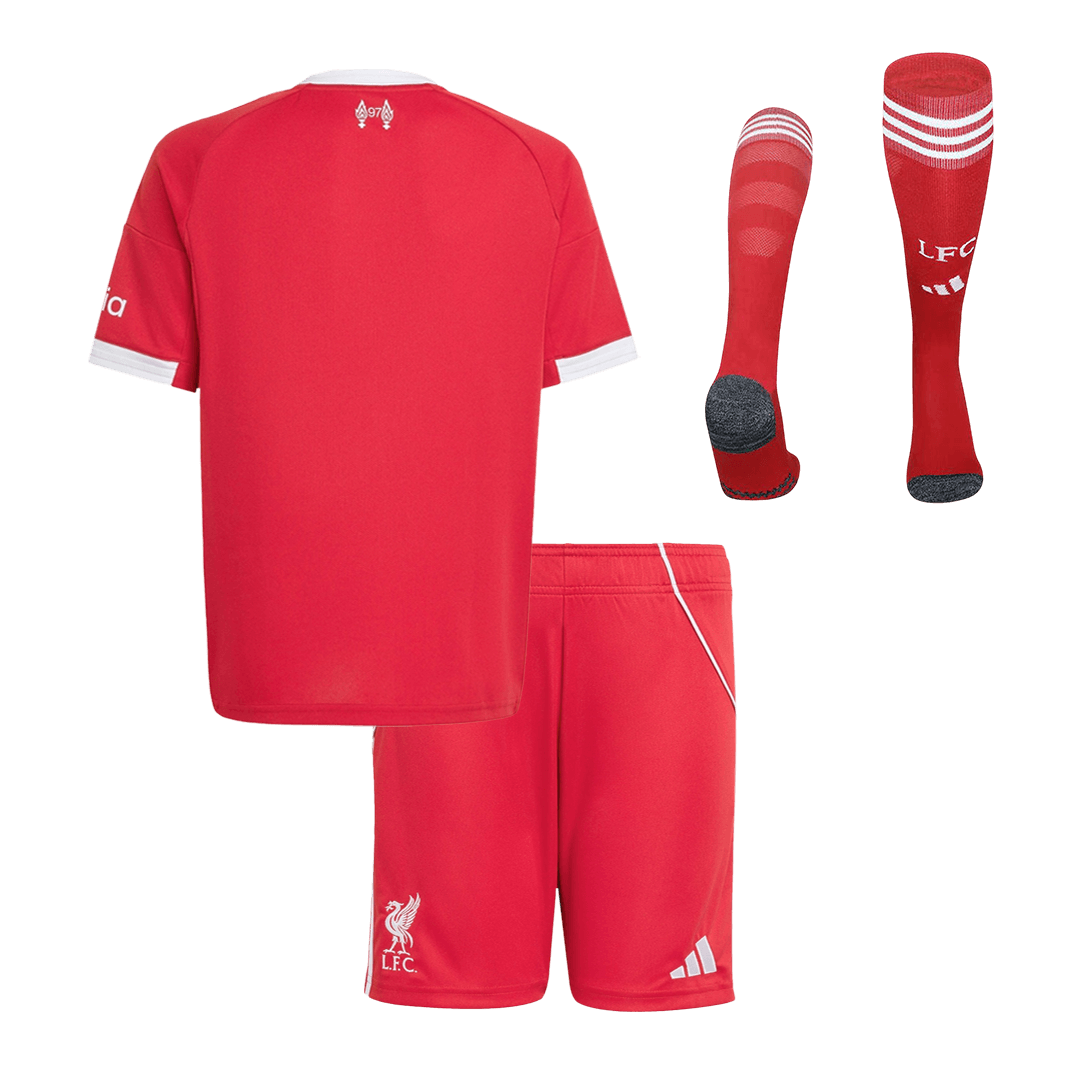 Kid's Liverpool Home Soccer Jersey Kit(Jersey+Shorts+Socks) 2025/26
