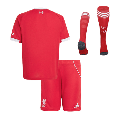 Kid's Liverpool Home Soccer Jersey Kit(Jersey+Shorts+Socks) 2025/26