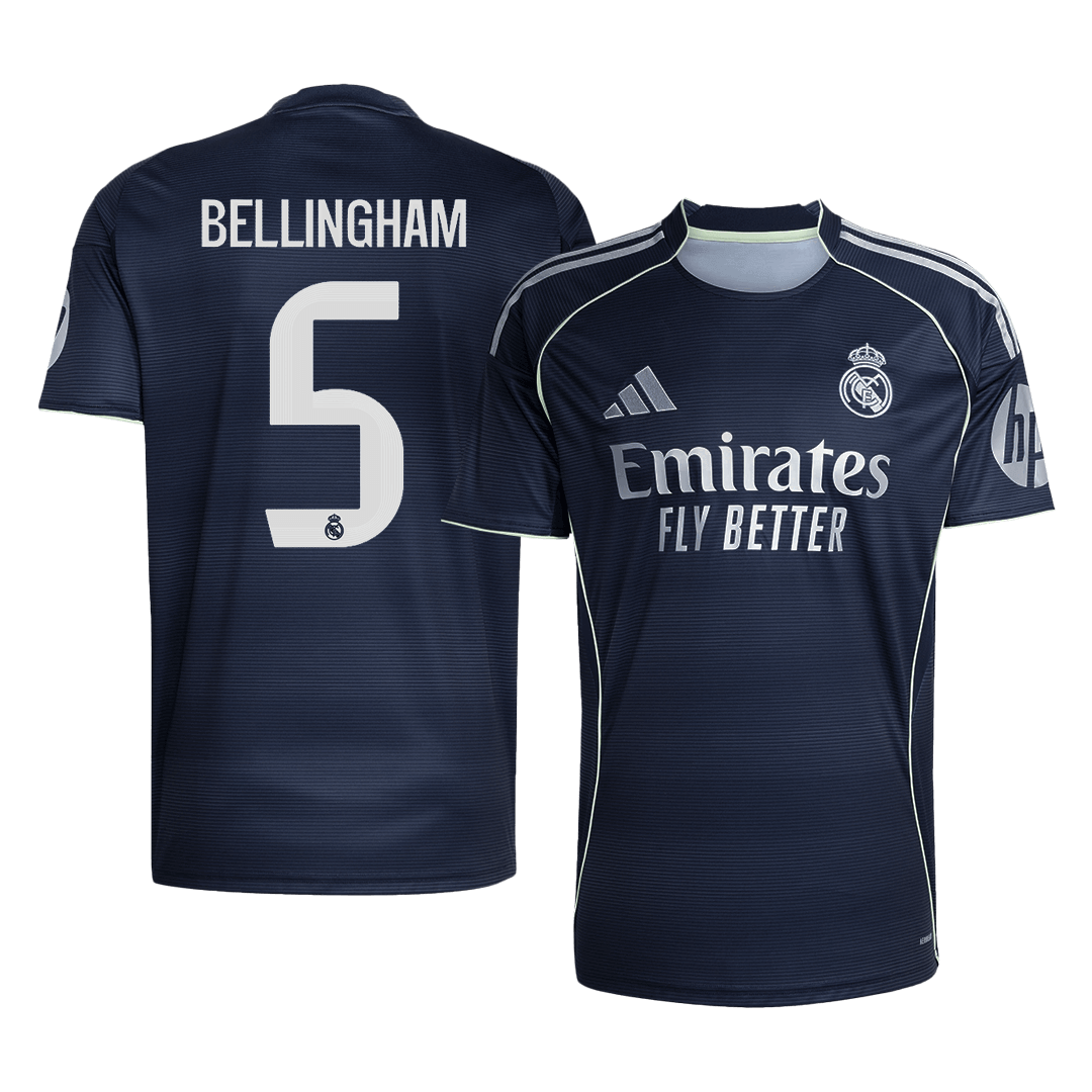 BELLINGHAM #5 Real Madrid Away Soccer Jersey 2025/26 Navy
