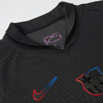 Authentic Barcelona X Travis Scott Away Soccer Jersey 2024/25 Black