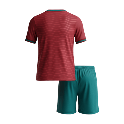 Kid's Portugal Home Soccer Jersey Kit(Jersey+Shorts) 2026