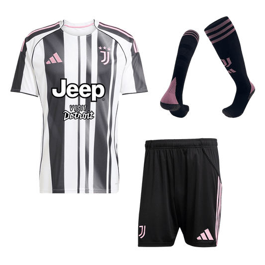 Juventus Home Soccer Jersey Kit(Jersey+Shorts+Socks) 2025/26