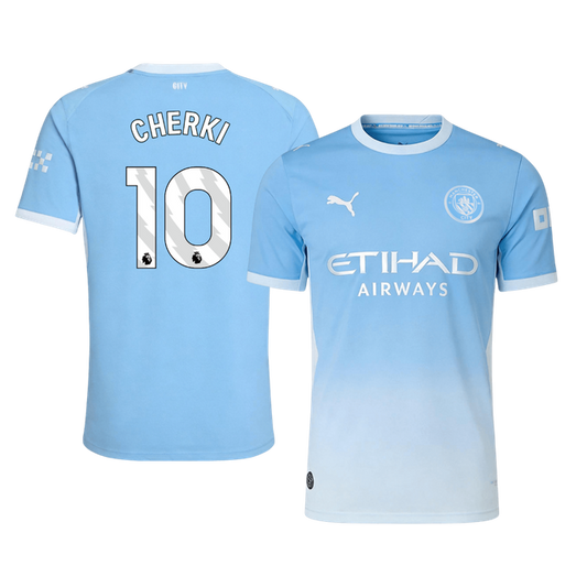 Player Version CHERKI #10 Manchester City Home Football Jersey 2026/27