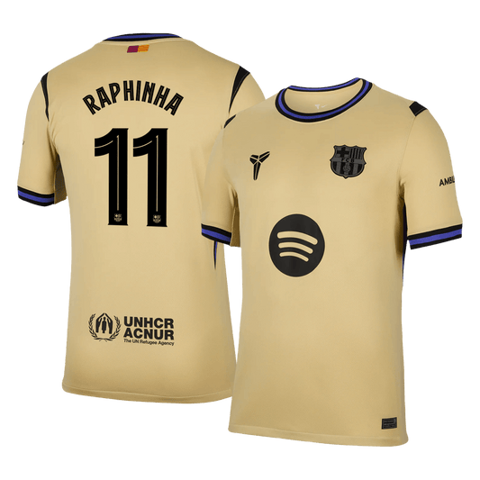 RAPHINHA #11 Barcelona Away Soccer Jersey 2025/26 Yellow - UCL