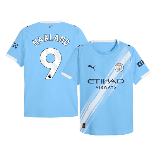 Authentic HAALAND #9 Manchester City Home Soccer Jersey 2025/26 Blue