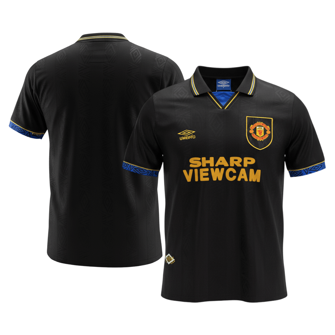 Retro 93/94 Manchester United Away Soccer Jersey Black