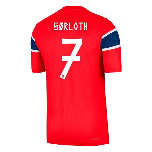 Player Version SØRLOTH #7 Norway Home Soccer Jersey 2026