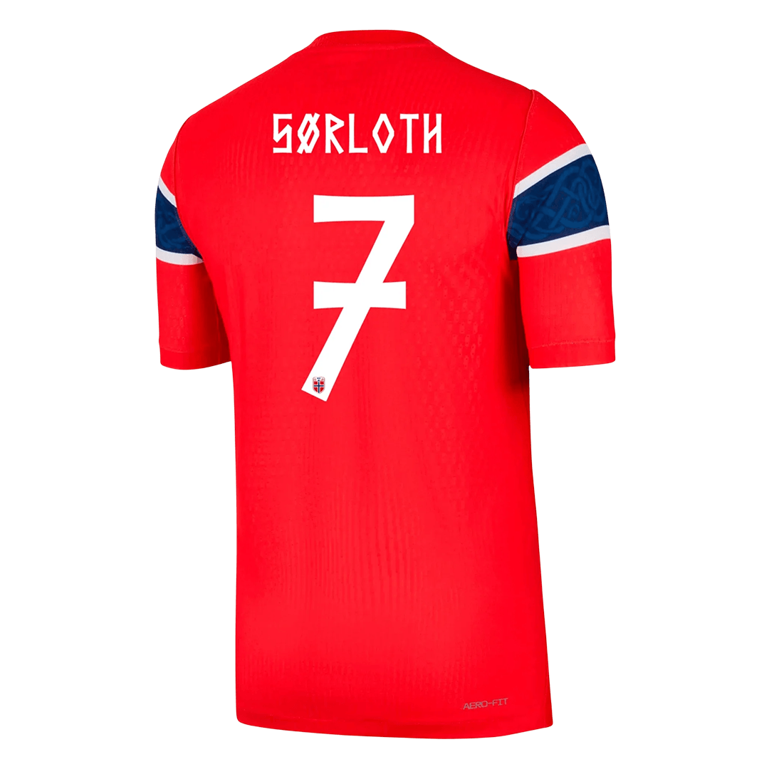 Authentic SØRLOTH #7 Norway Home Soccer Jersey 2026