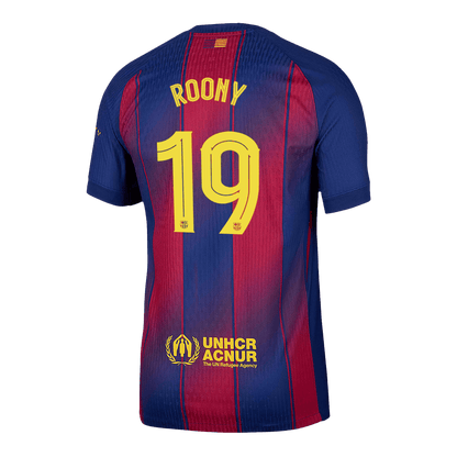 ROONY #19 Authentic Barcelona Home Soccer Jersey 2025/26 Red&Blue - UCL